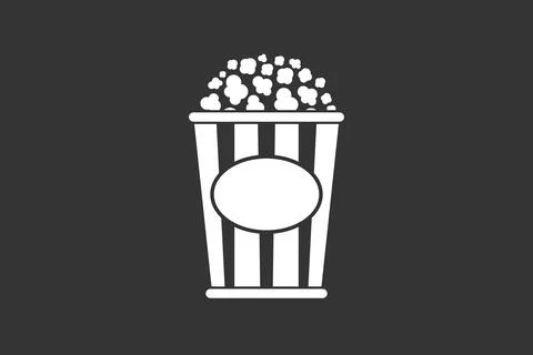 Popcorn. Simple icon. Flat style element for graphic design. Vector EPS10 Stock Illustration