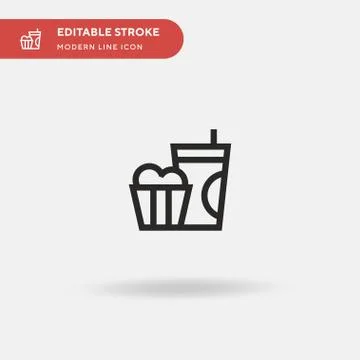 Popcorn Simple vector icon. Illustration symbol design template for web mobil Illustrazione stock