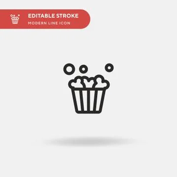 Popcorn Simple vector icon. Illustration symbol design template for web mobil Illustrazione stock