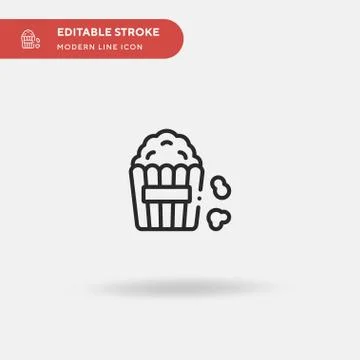 Popcorn Simple vector icon. Illustration symbol design template for web mobil Illustrazione stock