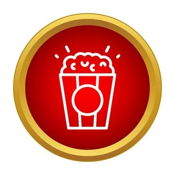 Popcorn snack icon representing cinema entertainment concept Stock Illustration