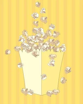 Popcorn snack Illustrazione stock