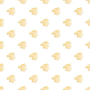 Popcorn snack white seamless repeating pattern Illustrazione stock