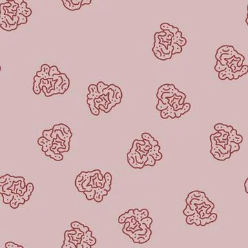Popcorn tasty line seamless pattern Stock Illustration