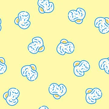 Popcorn tasty snack vector seamless pattern Stock Illustration