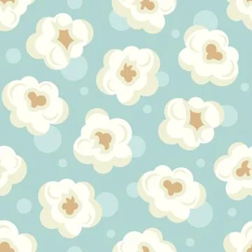 Popcorn vector colorful pattern Stock Illustration