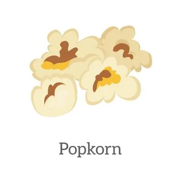 Popcorn Vector Illustration in Flat Style Design Ilustración de archivo