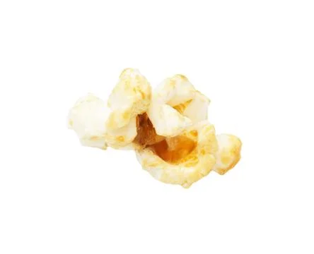 Popcorn on a white background. macro Stock Photos