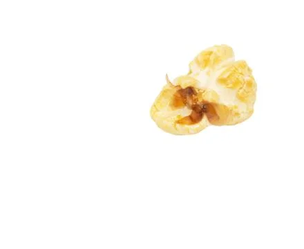 Popcorn on a white background. macro Stock Photos