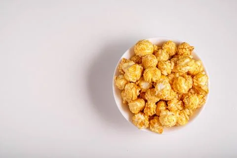 Popcorn on white background Stock Photos