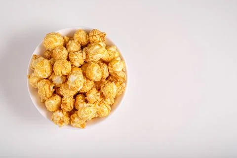 Popcorn on white background Stock Photos