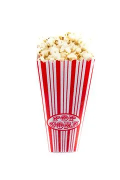 Popcorn on white Stock Photos