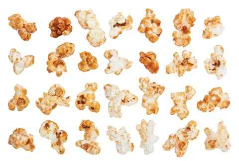 Popcorn on white Stock Photos
