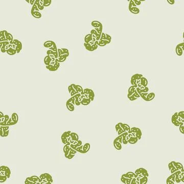 Popcorn white pop glyph seamless pattern Stock Illustration