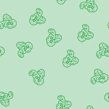 Popcorn white pop line seamless pattern Stock Illustration