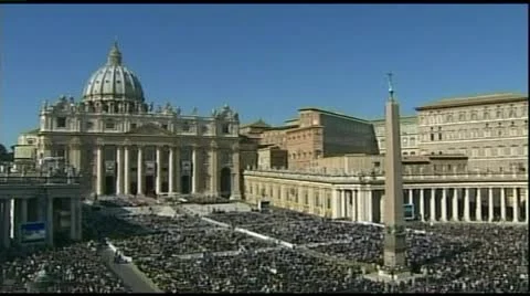 Pope Benedict  canonization noon 10-24-11 Video stock 8967121