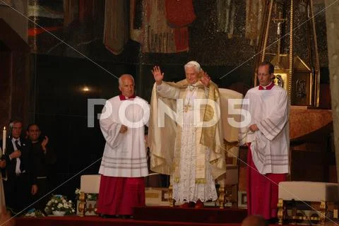 Pope Benedict XVI in the Holy Land Stock Photos