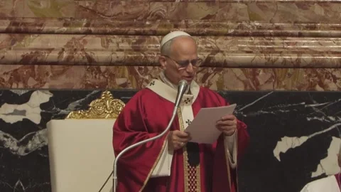 Pope calls for hope even though the death of a child due to violence or illness  Stock Footage 320416895