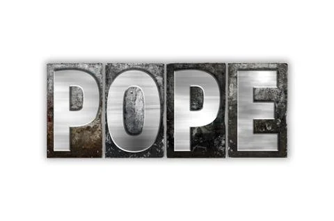 Pope Concept Isolated Metal Letterpress Type Stock Illustration