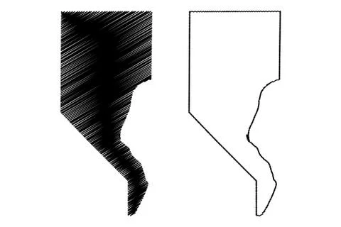 Pope County, Illinois (U.S. county, United States of America, USA, U.S., US)  Stock Illustration