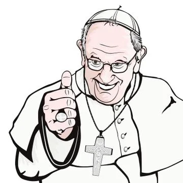 Pope Francis Stock Illustration