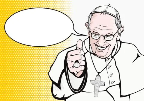 Pope Francis. Stock Illustration