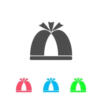 Pope hat icon flat. Stock Illustration