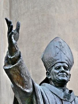 Pope john paul ii statue Fotos de archivo