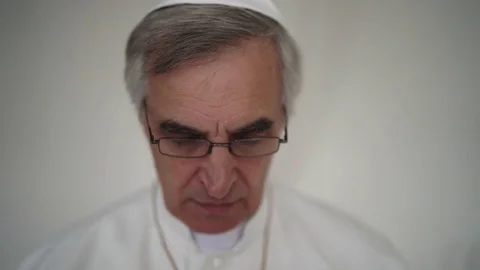 Pope is praying Stock Footage 81568013