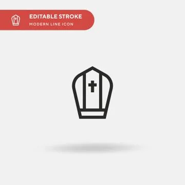 Pope Simple vector icon. Illustration symbol design template for web mobile U Illustrazione stock