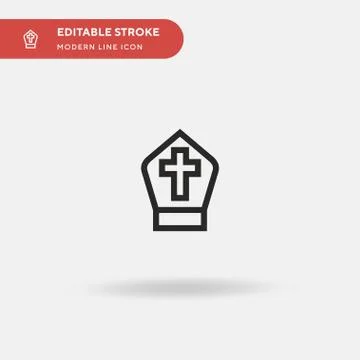 Pope Simple vector icon. Illustration symbol design template for web mobile U Stock Illustration