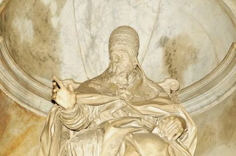 Pope statue in Vatican Stock Photos