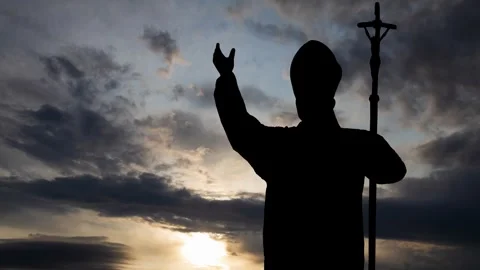 The Pope at Sunrise: Time Lapse with Fast Clouds Stock Footage 250413627
