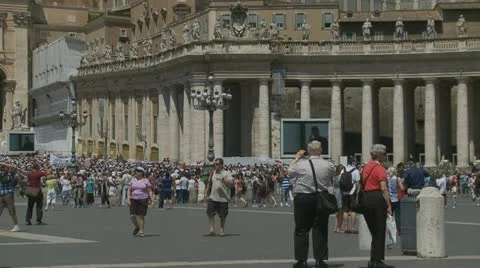 Pope's mass at St Peters, Rome (2) Stock Footage