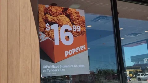 Popeyes Restaurant Signage | Stock Video | Pond5