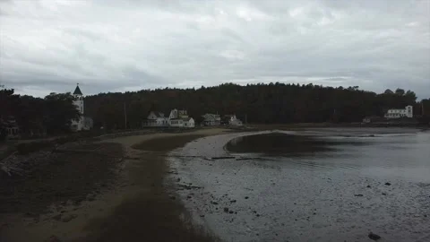 Popham Beach Maine Stock Footage 220308392