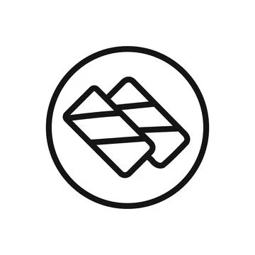 Popiah icon linear vector graphics sign Stock Illustration