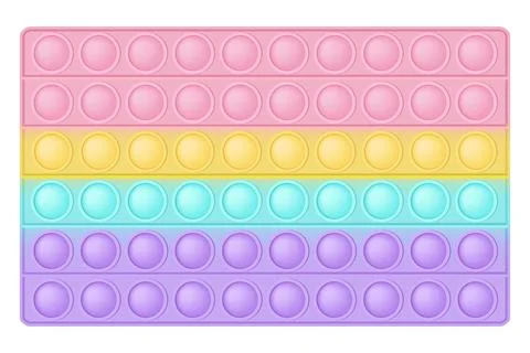 Popit figure rectangle as a fashionable silicon toy for fidgets. Addictive an Stock Illustration