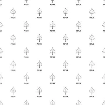 Poplar leaf pattern seamless Stock Illustration