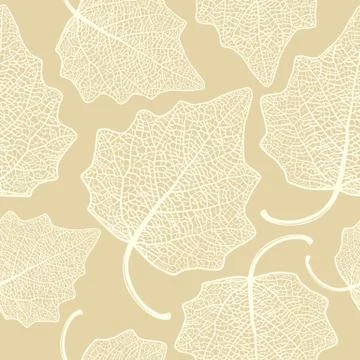 Poplar  leaf skeleton pattern Stock Illustration