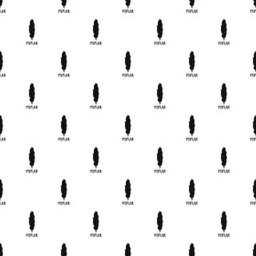 Poplar tree pattern seamless vector Illustrazione stock