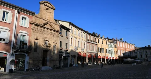Popolo square in Cesena Stock Footage 87705585