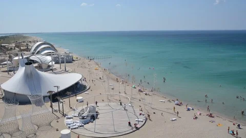 Popovka-beach Crimea Stock Footage