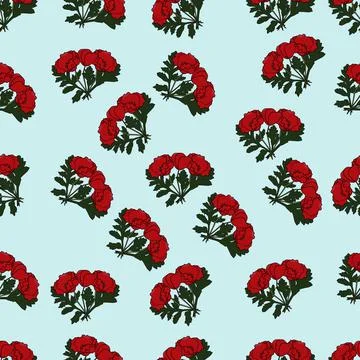 Poppies red pattern. Stock Illustration