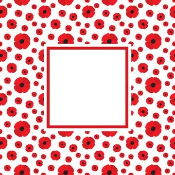 Poppies Vector Frame Stock-Illustration