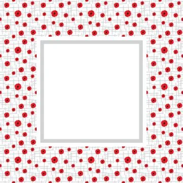 Poppies Vector Frame Stock Illustration