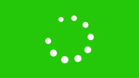 Popping Circles, Loading Icon Animation on Green Background Stock Footage 275830800
