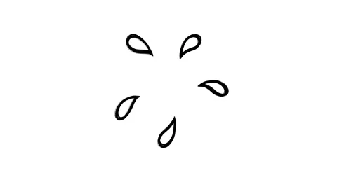 Popping hearts doodle animation, loopable bursting heart outlines Stock Footage 307223180