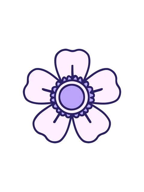 Popping motion animation of bold simple flower cartoon Stock Footage 324062315