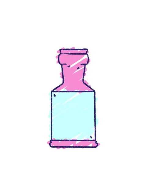 Popping motion animation of Bottle Chalk Drawing Vidéo 324339992